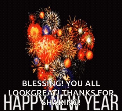 New Year Fireworks Blessing You All Look Great Thanks For Happy Sharing GIF