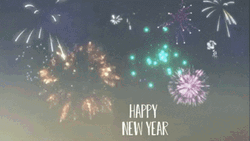 New Year Fireworks In Sky GIF