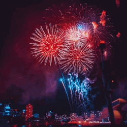 New Year Floating Text GIF