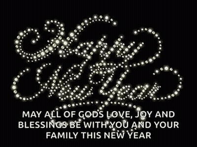 New Year Greeting Card With Blessings GIF