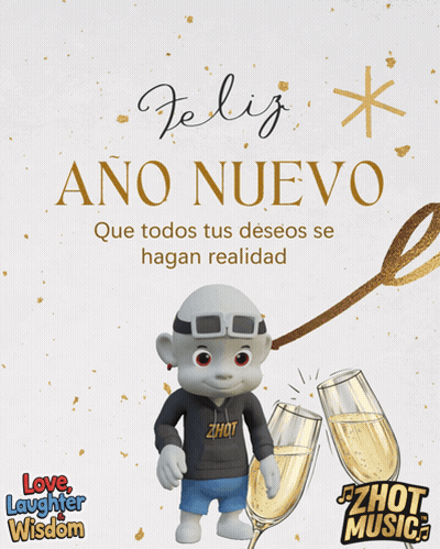 New Year Greeting Spanish Cartoon In Zhot Shirt GIF