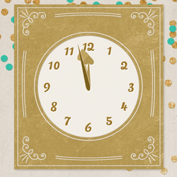 New Year's Eve Clock Countdown GIF