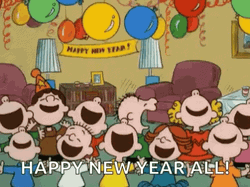 New Year's Eve Falling Balloons GIF