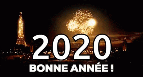 New Year's Eve Fireworks Greeting Card GIF