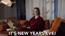 New Year's Eve Smiling Girl GIF
