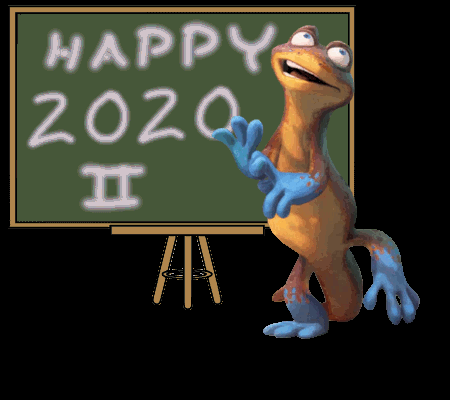 New Year Text On Board GIF