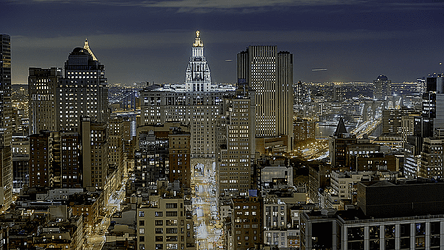 New York City Manhattan Building Night GIF