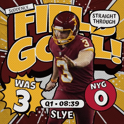 New York Giants 0 Vs. Washington Commanders 3 First Quarter GIF