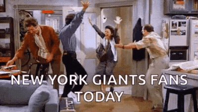 New York Giants Fans Today Dancing In Living Room GIF