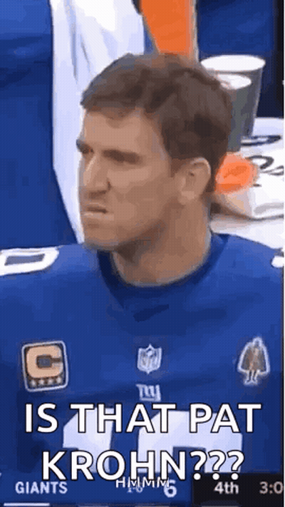 New York Giants Football Player Sitting At Table GIF