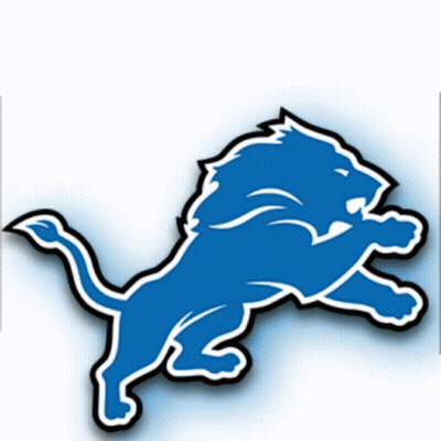 New York Giants Mascot In Front Of Blue Fence GIF