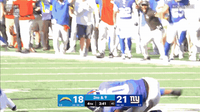 New York Giants Vs Los Angeles Chargers Football Game GIF