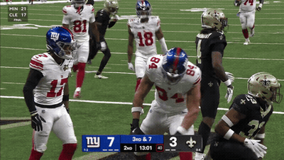 New York Giants Vs Saints Football Game GIF