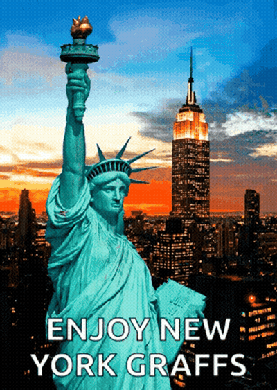 New York Graffs Statue Of Liberty GIF