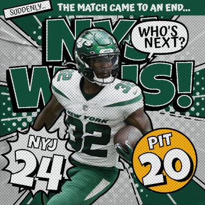 New York Jets Ad Saying Match Ended Who's Next Pit 20 GIF