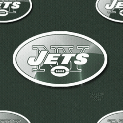 New York Jets Logo on Black Background