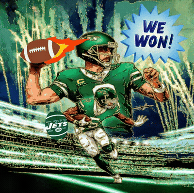 New York Jets Player Running With Football GIF
