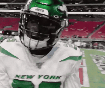 New York Jets Player Wearing Helmet GIF
