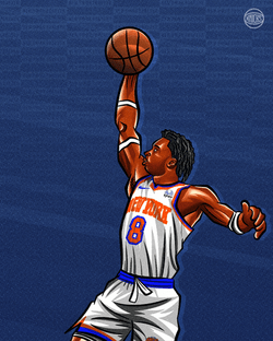New York Knicks Animated Player Slam Dunk GIF