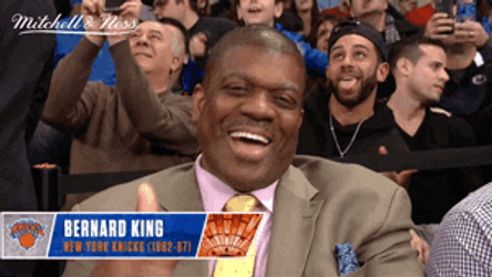New York Knicks Bernard King Cheering GIF