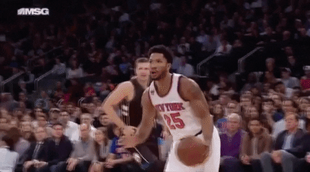 New York Knicks Derrick Rose Slam Dunk GIF