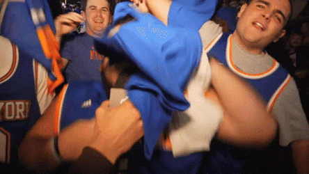 New York Knicks Fans Getting Wild GIF