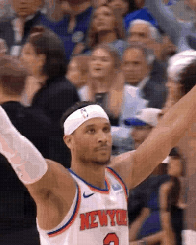 New York Knicks Player Raising Arms GIF