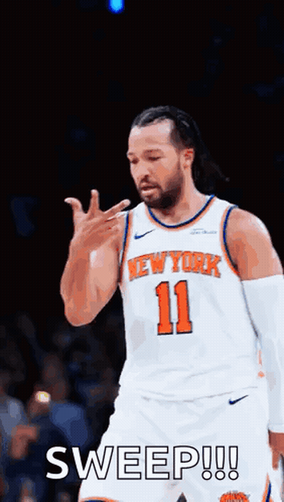 New York Knicks Player Sweeping Hands