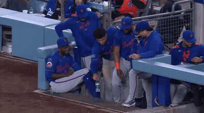 New York Mets In Dugout GIF