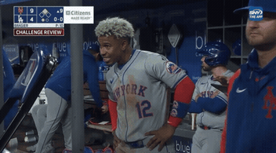 New York Mets Player In Dugout GIF