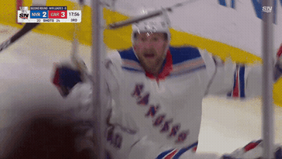 New York Rangers Hockey Player Celebrates GIF