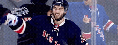 New York Rangers Hockey Player Celebrating GIF