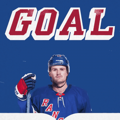 New York Rangers Hockey Player Holding Stick GIF