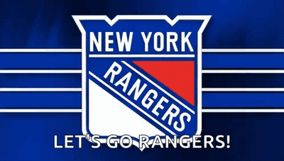 New York Rangers Logo On Blue Background GIF