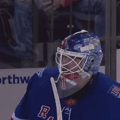 New York Rangers Player Celebrating Arms Up GIF