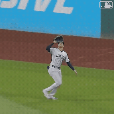 New York Yankees Baseball Player Catching Ball GIF