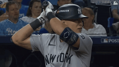 New York Yankees Baseball Player Ready To Hit GIF