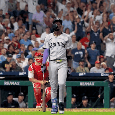 New York Yankees Baseball Player Walking To Home Plate GIF
