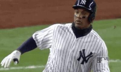 New York Yankees Baseball Player Wearing Helmet GIF
