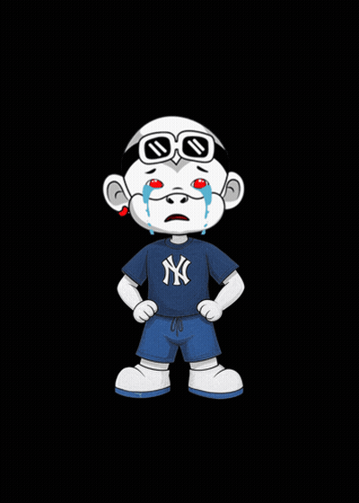 New York Yankees Cartoon Character Crying GIF