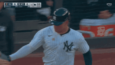 New York Yankees Player Helped Off Field By Umpire GIF