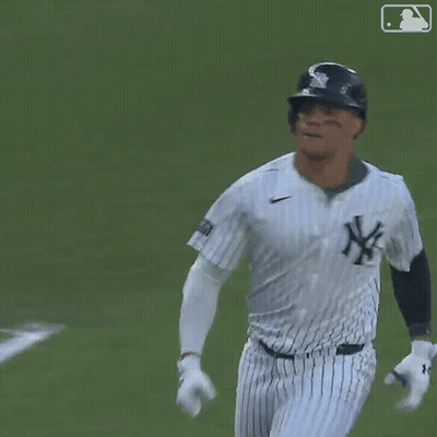 New York Yankees Player Swinging Bat GIF