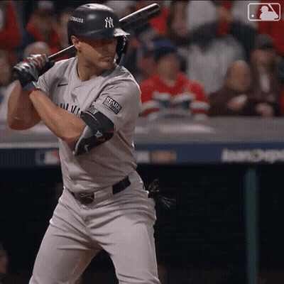 New York Yankees Player Swinging Bat GIF
