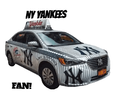 New York Yankees Taxi Rooftop Sign Sticker