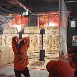 New Zealand Axe Throwing Bullseye GIF