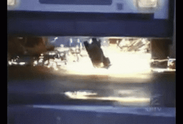 Newman Driving Exploding Car GIF