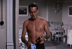 Newman Smoking Cigar GIF