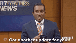 News Anchor With Coffee Update GIF