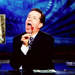 News Reporter Eating Lollipop In A Flirt Way  GIF