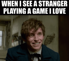 Newt Scamander When I See Stranger Playing GIF